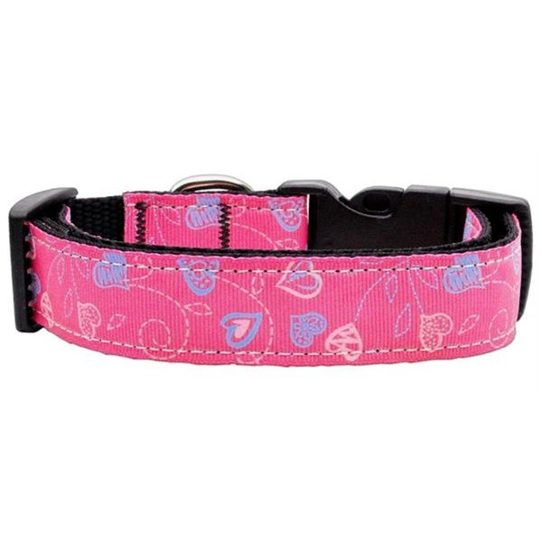 Unconditional Love Crazy Hearts Nylon Collars Bright Pink Sm UN905753